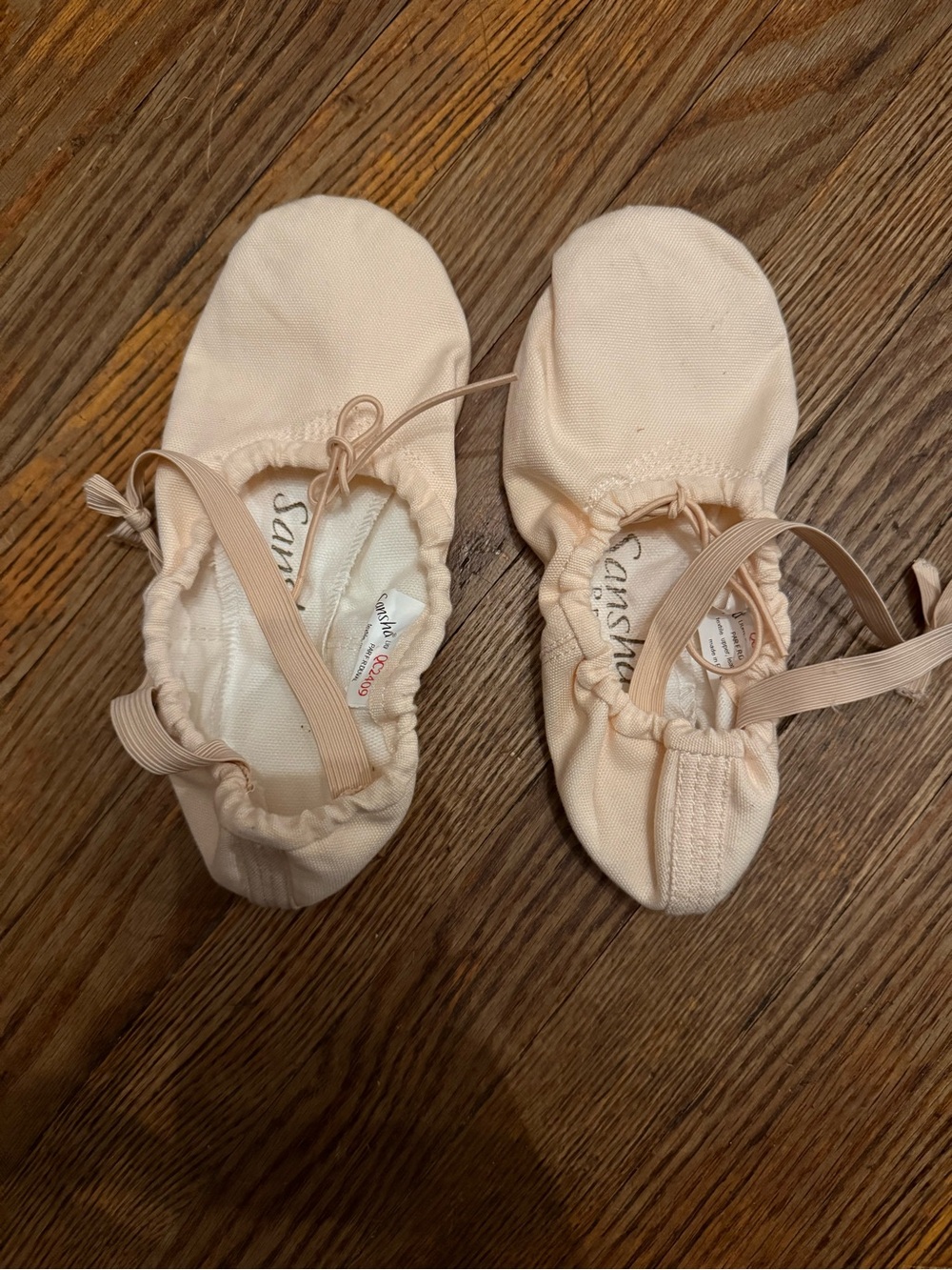 Sansha Canvas Ballet Slippers in Light Pink